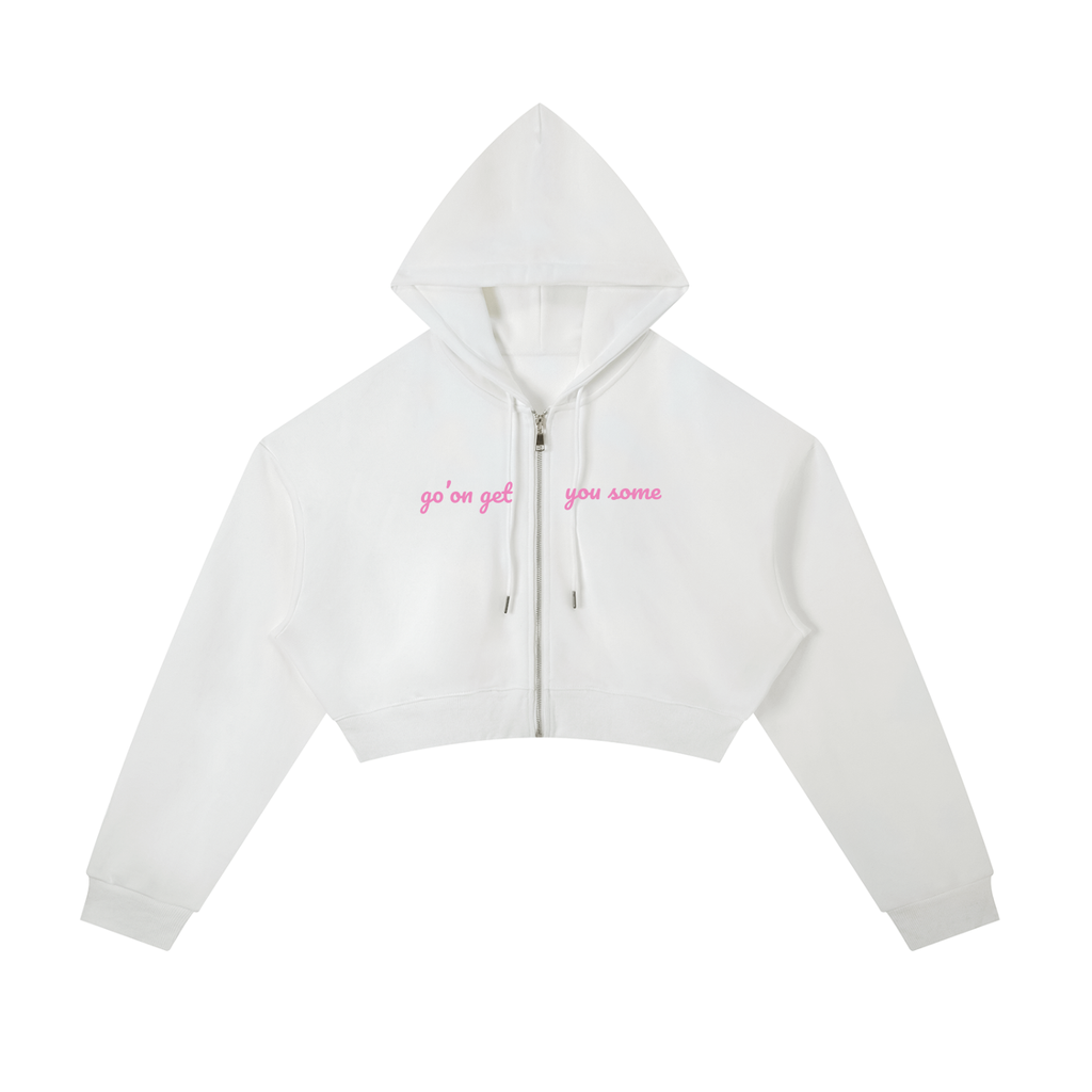 Essential Cropped Zip-Up Hoodie