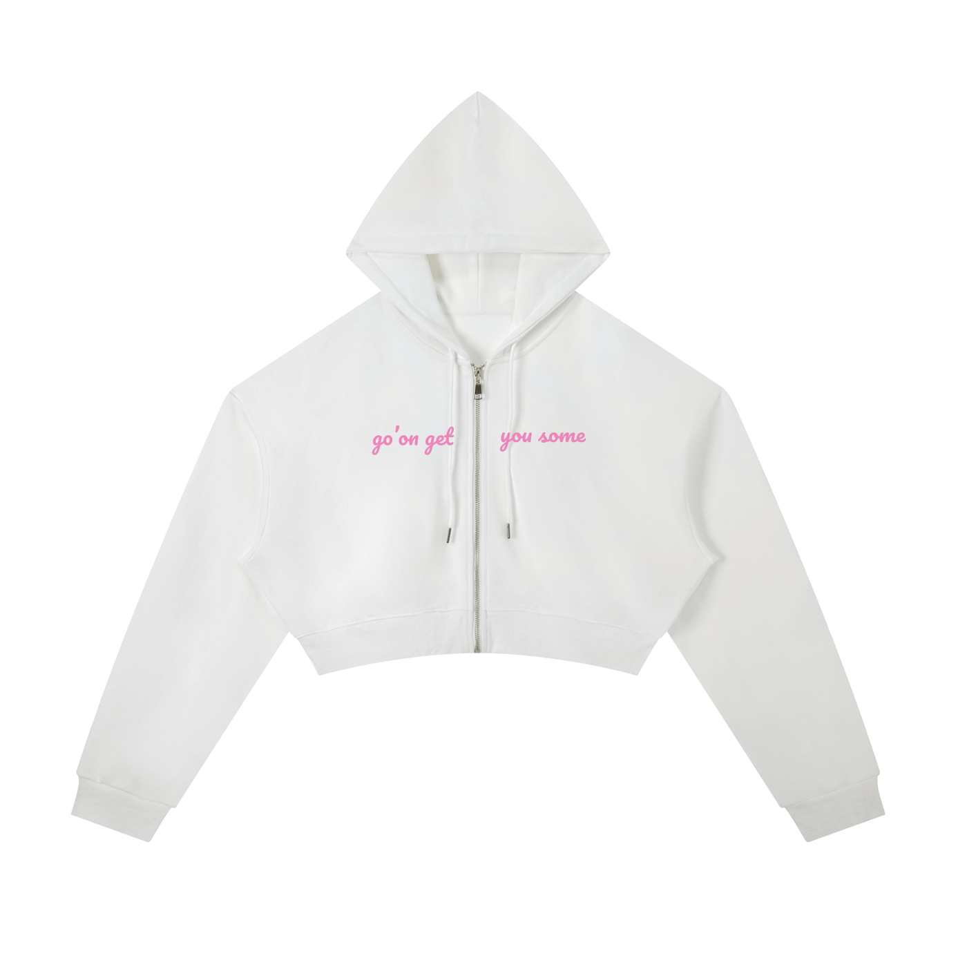 Essential Cropped Zip-Up Hoodie
